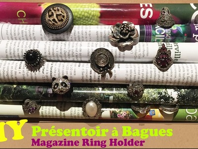 DIY Présentoir à Bagues avec une revue - Rings Display out of a Magazine