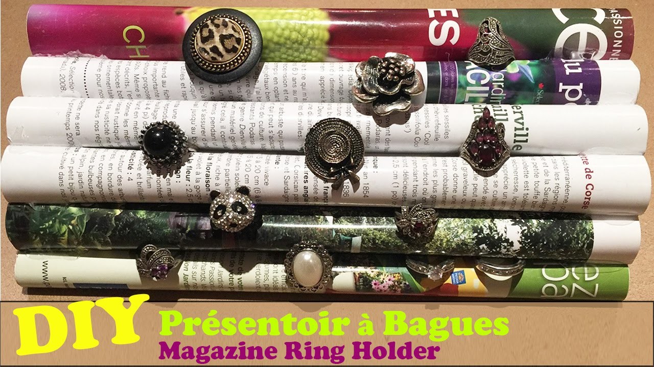 DIY Présentoir à Bagues avec une revue - Rings Display out of a Magazine