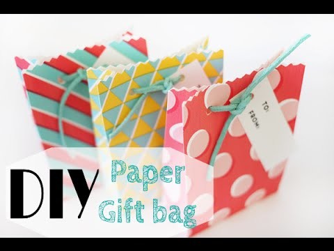 DIY Paper Gift Bag (easy). Sac Cadeau en papier (facile)