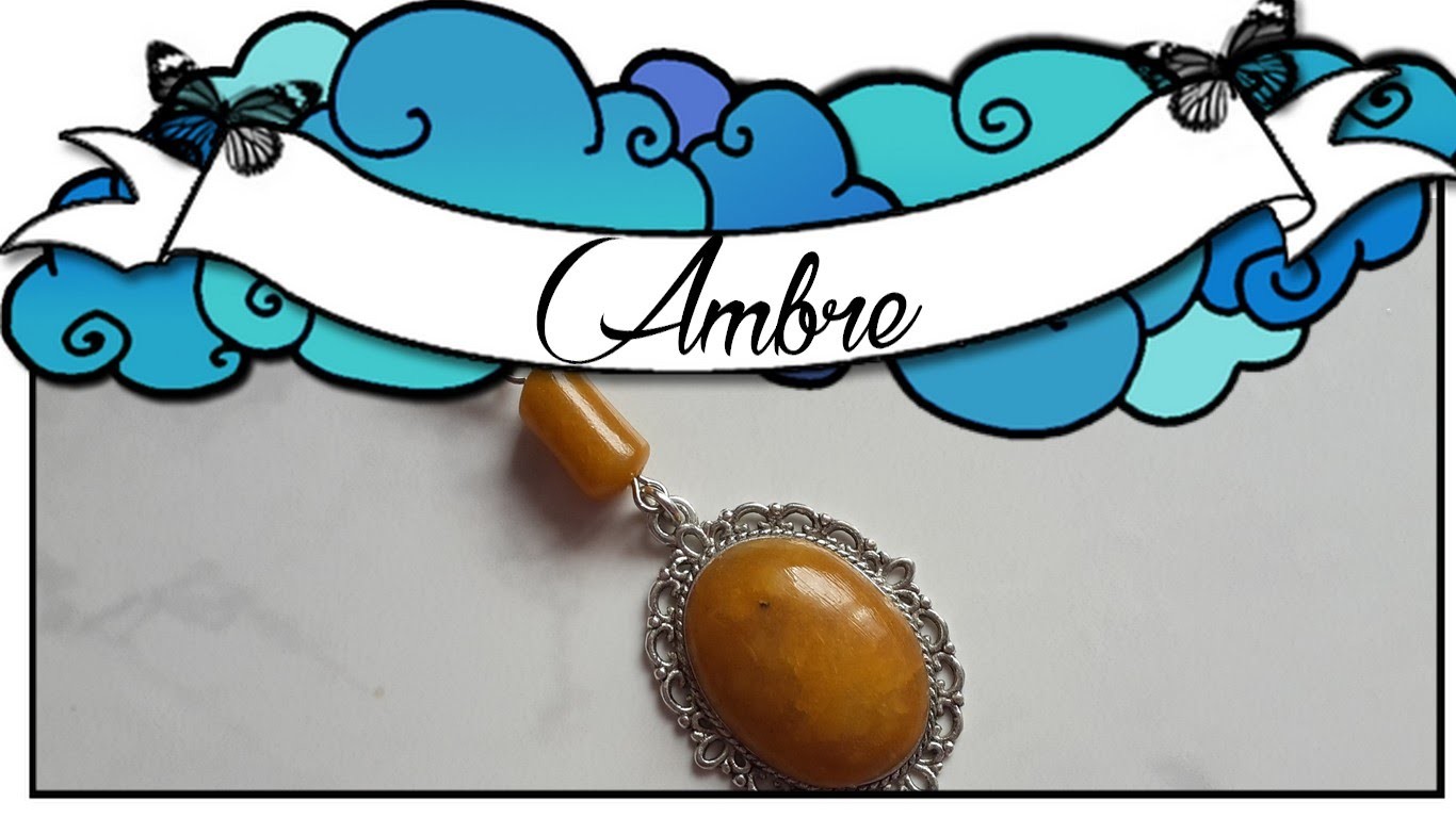 TUTO POLYMÈRE N°123 Pierre Ambre -  polymer tutorial Amber