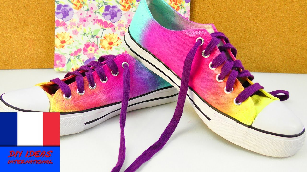 DIY Personnaliser ses chaussures pour l'été avec des sprays de couleur | Simple à faire soi-même