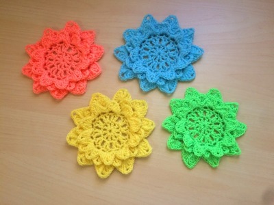 Crochet magnifiques fleurs au crochet. Flores tejidas a crochet muy lindas