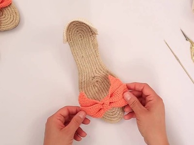 Tuto DIY espadrilles compensées au crochet