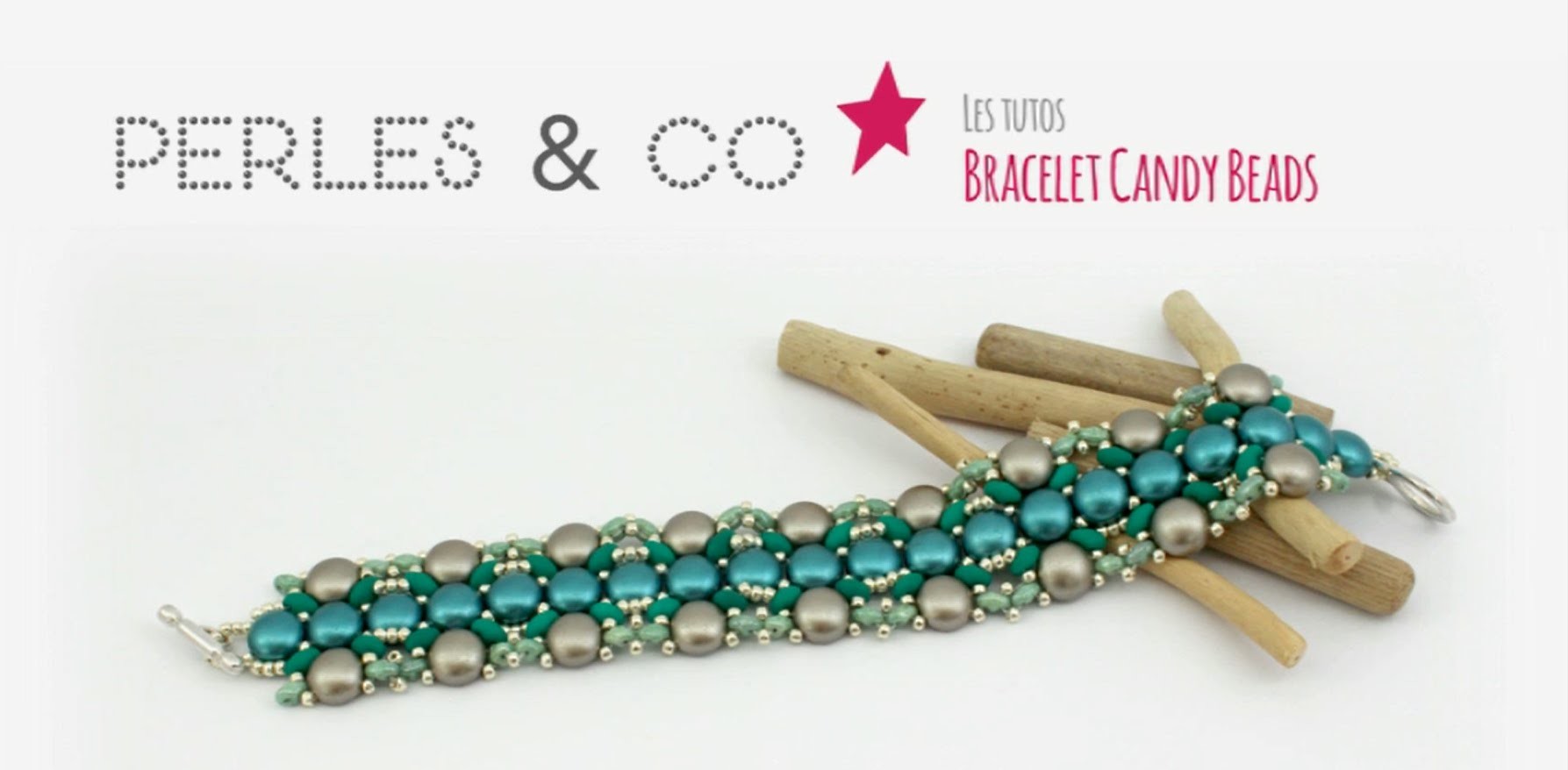 DIY Tuto Schéma Création Bijou Perles : Faire un Bracelet Tissé en Perles Candy Beads - Perles&Co