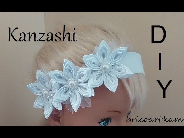 DIY MK Bandeau bébé Baby Headband Kanzashi flower