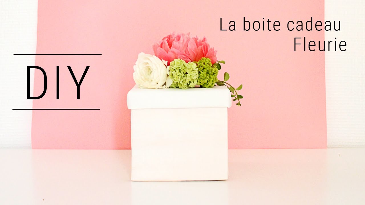 DIY boite cadeau fleurie. Flowery gift box