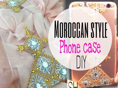 DIY Moroccan henna phone case.coque portable décorée