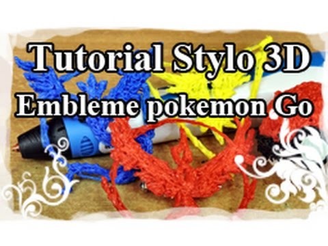 DIY : 3D pen. Stylo 3D Tutoriel N°5 : Embleme Pokemon Go