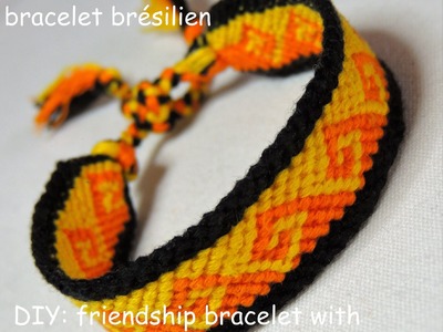 Faire une bordure sur un bracelet brésilien  (DIY friendship bracelet with border)