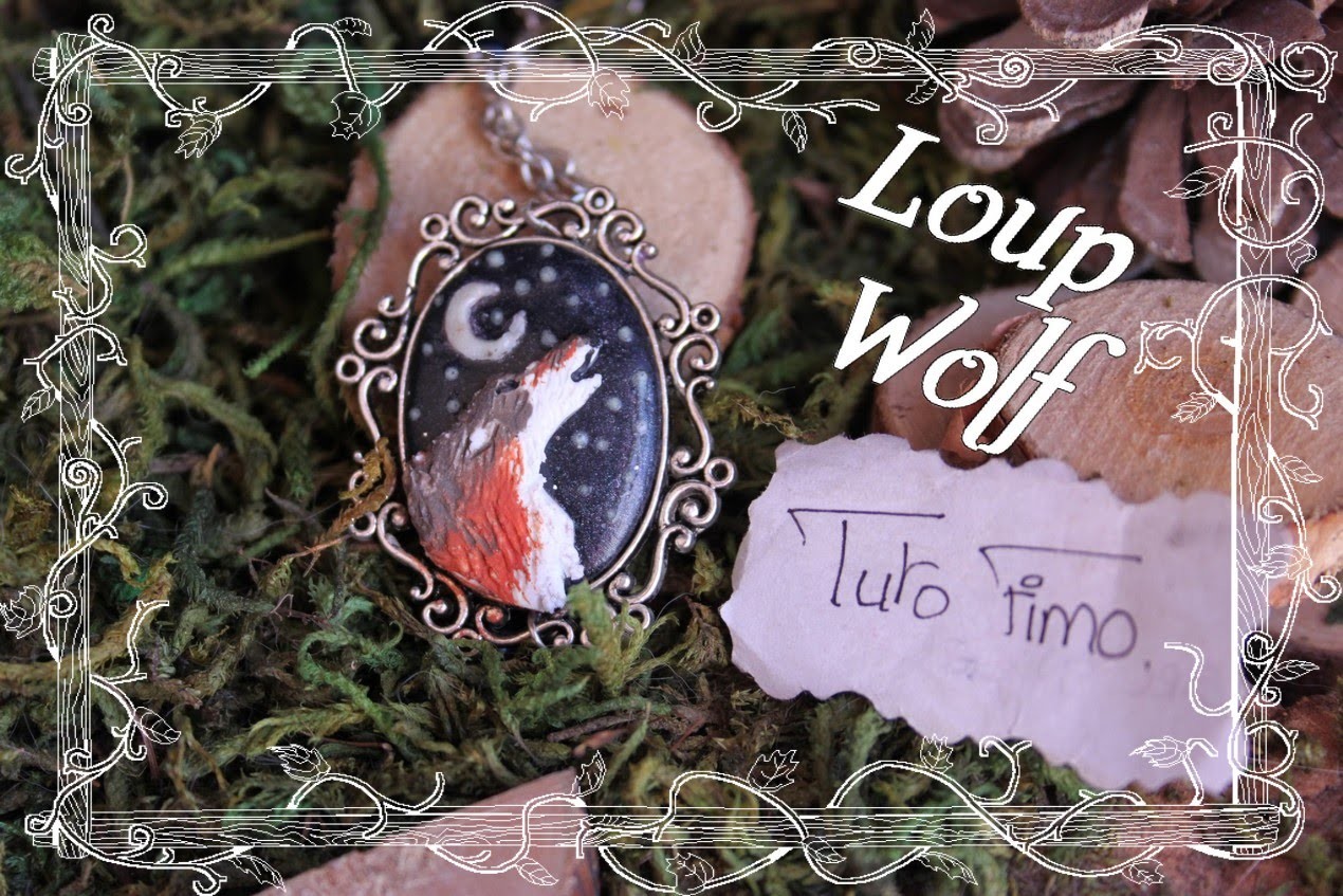 [♥✿ Tuto Fimo : Loup dans un support camé ✿♥] ~ [♥✿ Polymer Clay Tutorial : Wolf in cameo ✿♥]