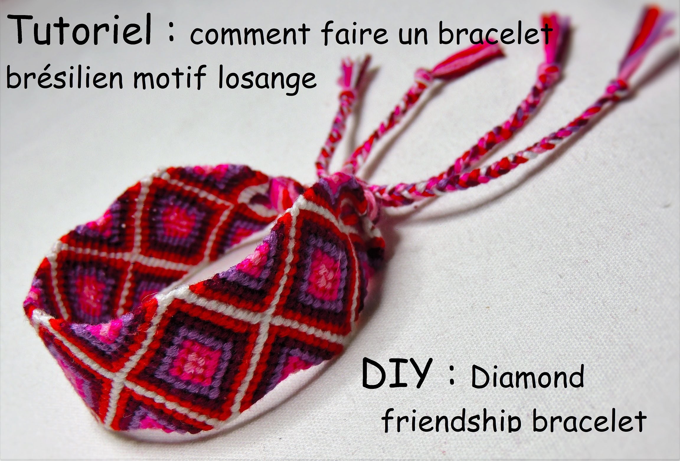 Comment faire un bracelet brésilien losange (DIY diamond friendship bracelet)