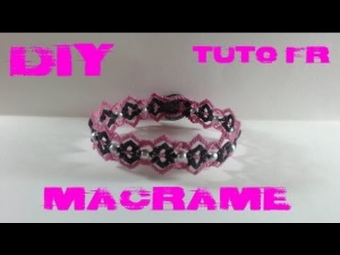 DIY - Tuto FR. Bracelet double pics en macramé
