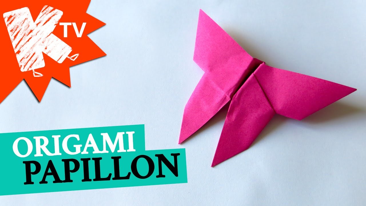 Papillon en papier - origami facile