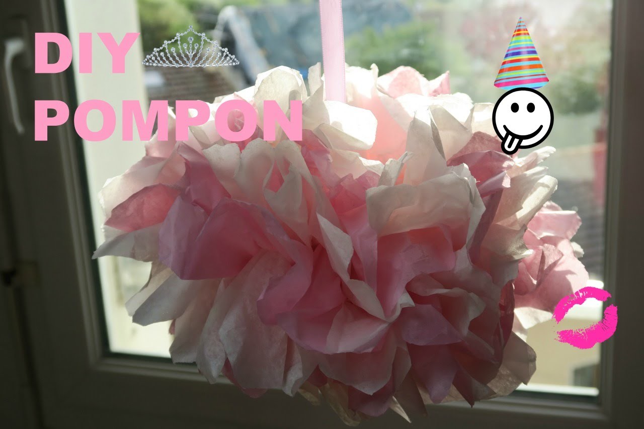 [DIY #4] comment faire des pompons♡ fleurs♡ en papier. pliage serviette