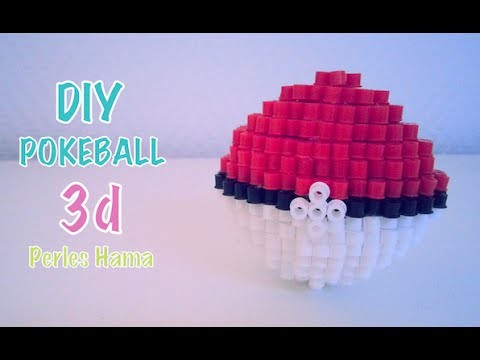 DIY Pokeball 3d Perles à repasser Hama
