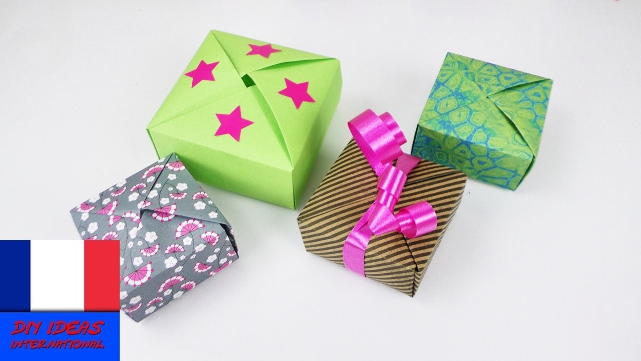 DIY Boîte cadeau | Petites boîtes d'Origami à plier | Super idée pour un cadeau