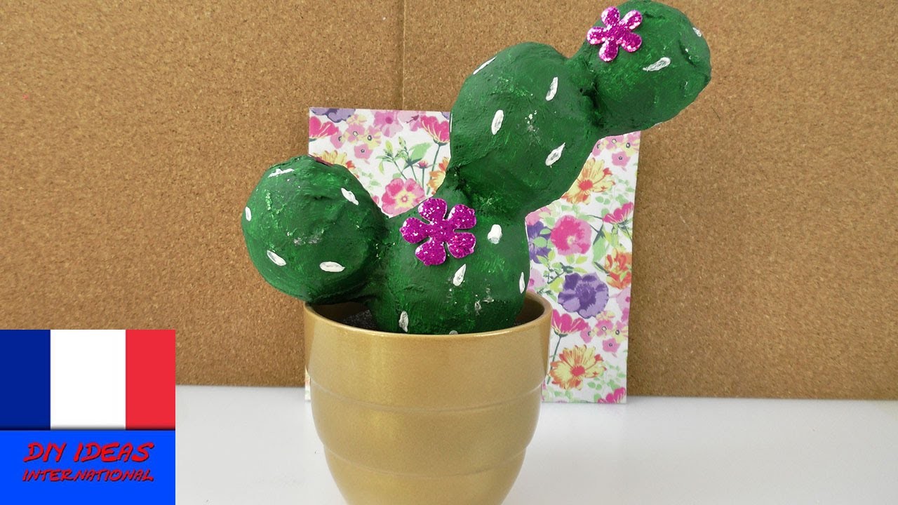 DIY Cactus en plâtre | Super plante pour la déco pour le rebord de la fenêtre