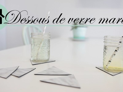 DIY Déco - Dessous de verres effet marbrés - Le petit sport créatif