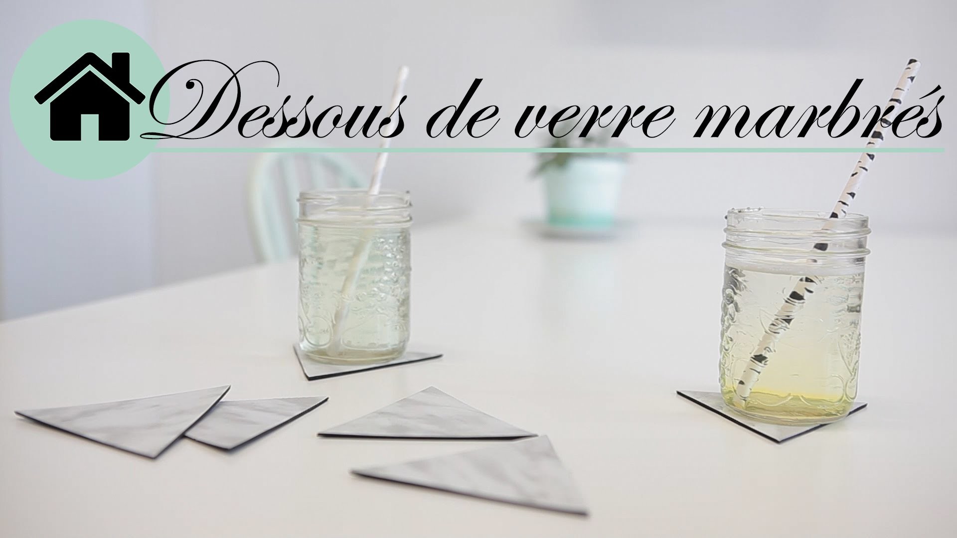 DIY Déco - Dessous de verres effet marbrés - Le petit sport créatif