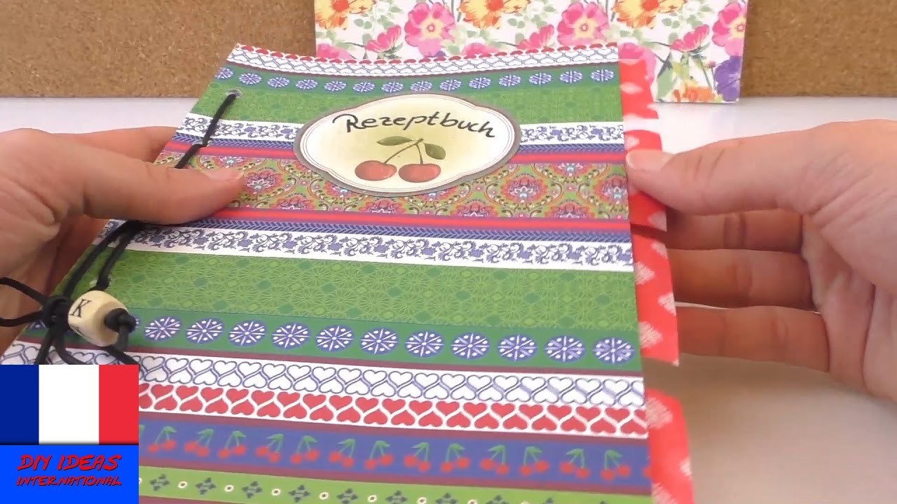 Fabriquer un livre de recettes pratique | Cahier avec reliures DIY |avec papier à motifs