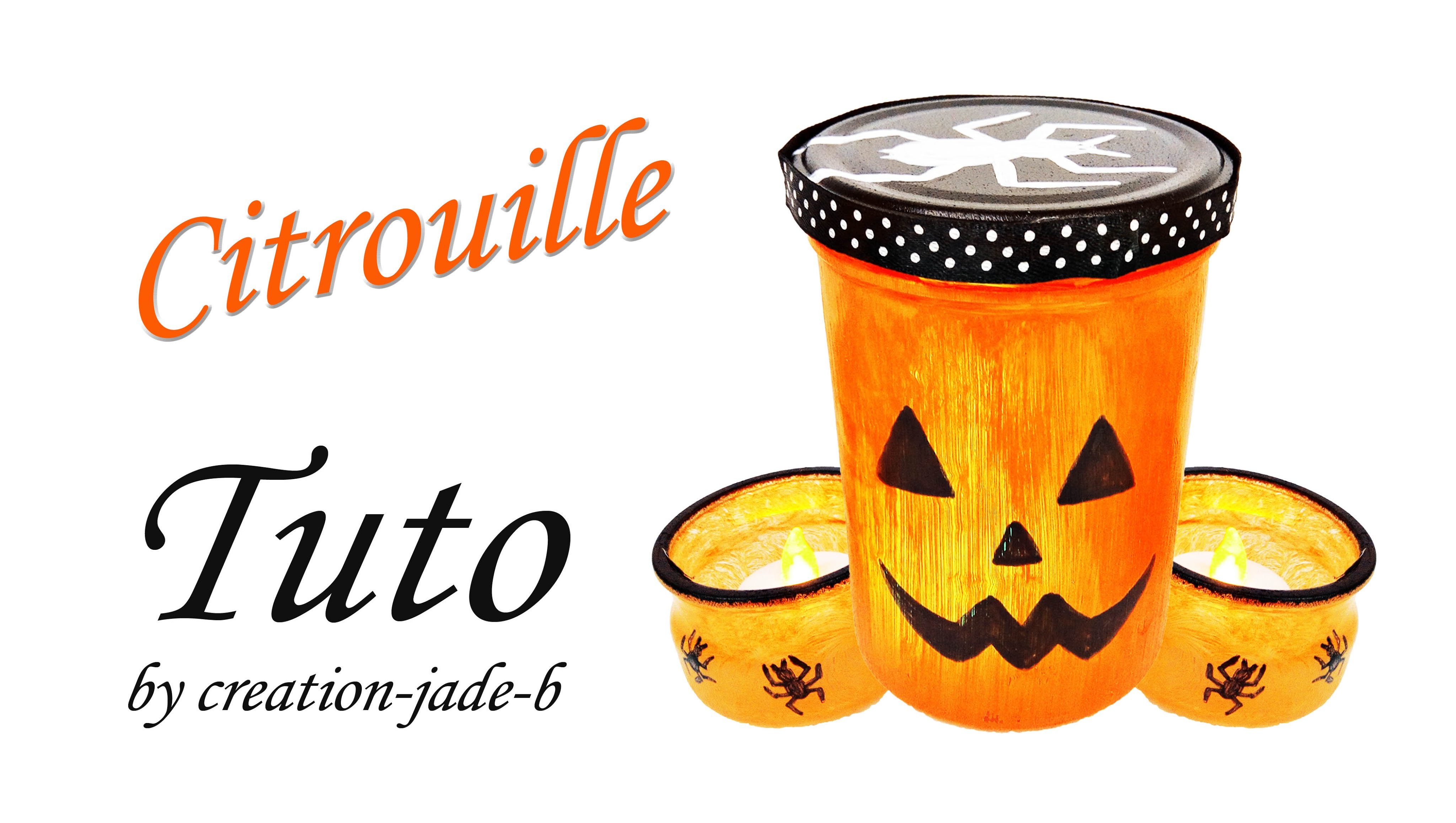 DIY Halloween - Photophore Citrouille.Pumpkin !