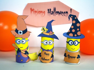 Minions d'Halloween - Activité manuelle - Bricolage enfant - Carton de papier toilette - DIY