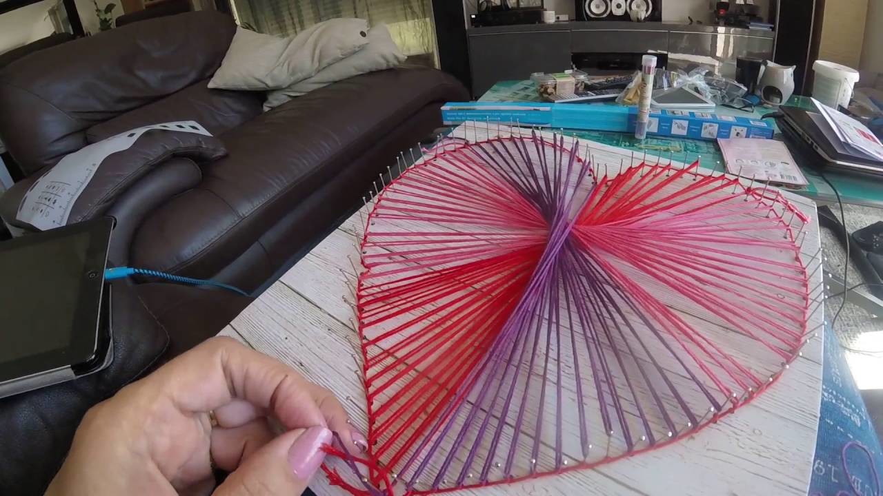 DIY string art coeur de chez action