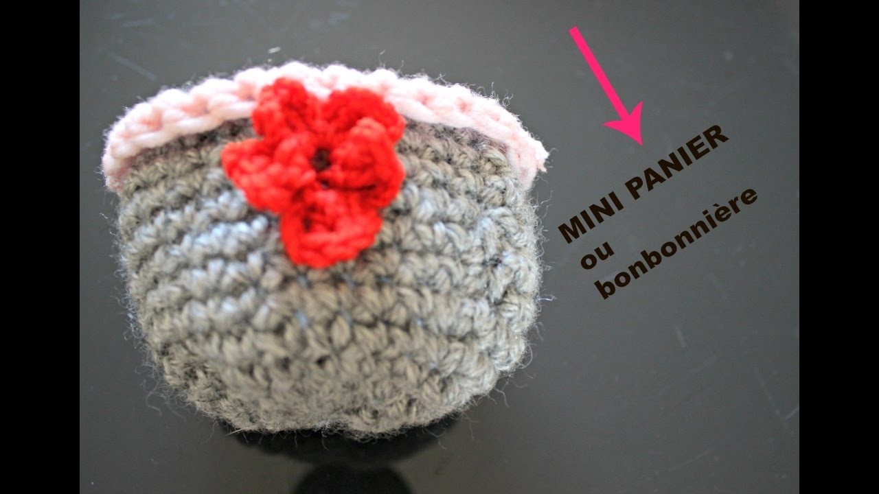 Mini panier  #tuto crochet débutant n° 10#