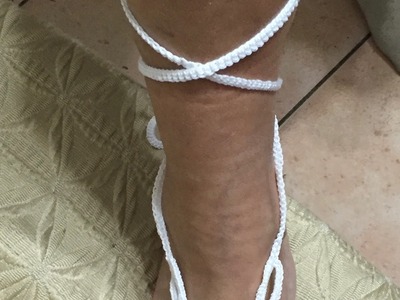 Tuto chaine de pied au crochet spécial gaucher