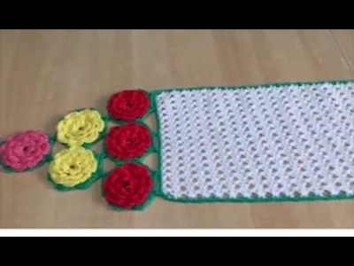 Tuto chemin de table avec fleure hexagone spéciale gauchères