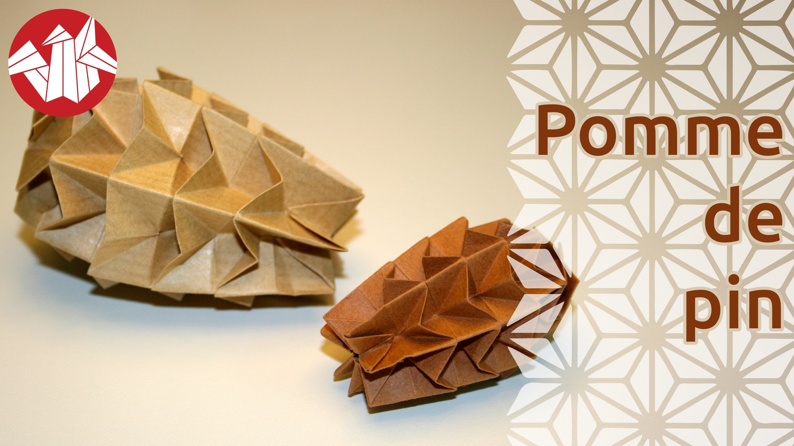 Origami - Pomme de pin - Pine Cone [Senbazuru]