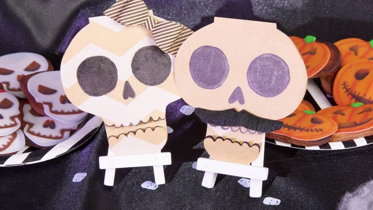 DIY Halloween invitations Squelette