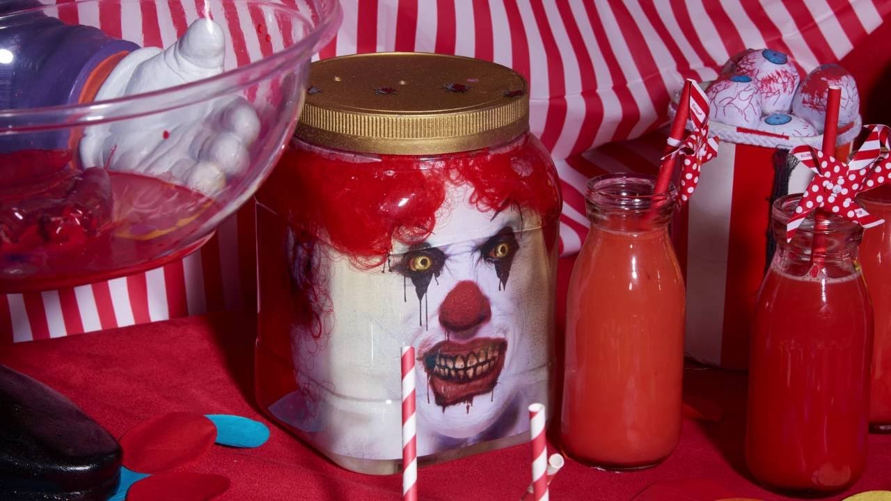 DIY Halloween Tête de Clown dans un bocal