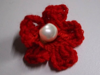 Petite fleur rouge bis #tuto crochet débutant n° 9#