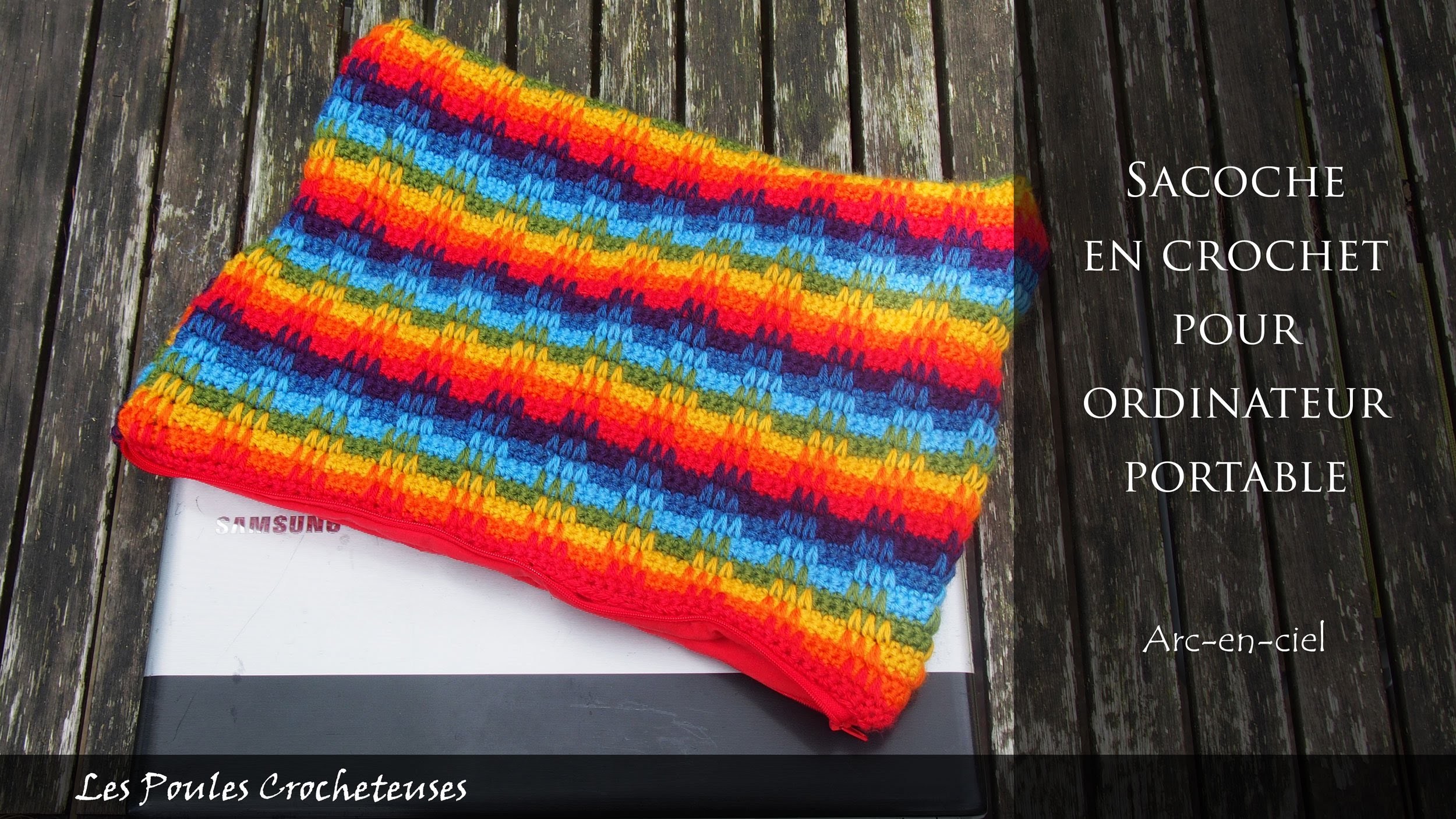 Sacoche en crochet pour ordinateur portable