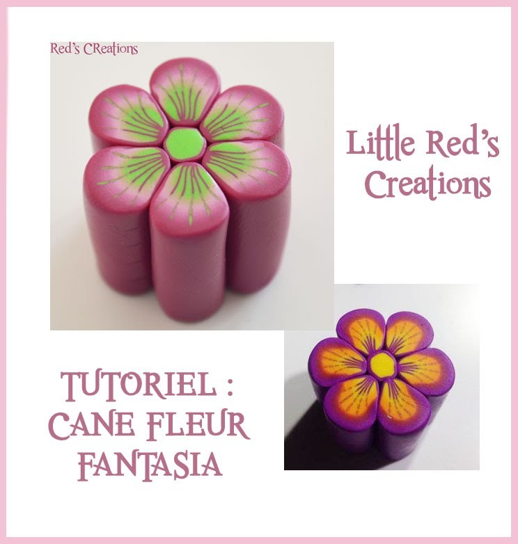 [Tuto polymère #2] Cane fleur fantasia - Polymer clay flower cane tutorial