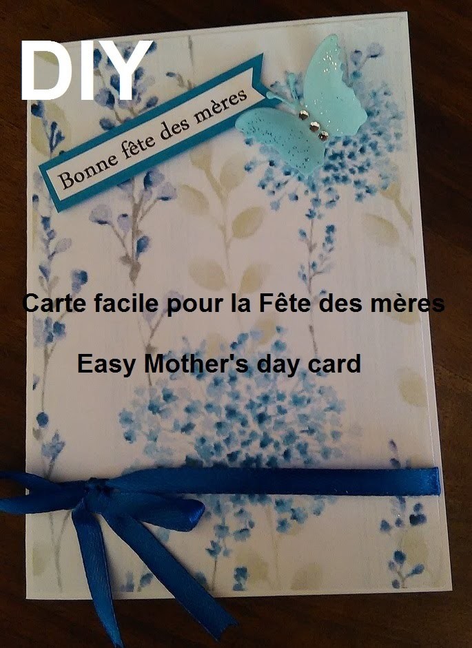 DIY Carte scrapbooking Fête des mères n°1 année 2016. Mother's day card n°1