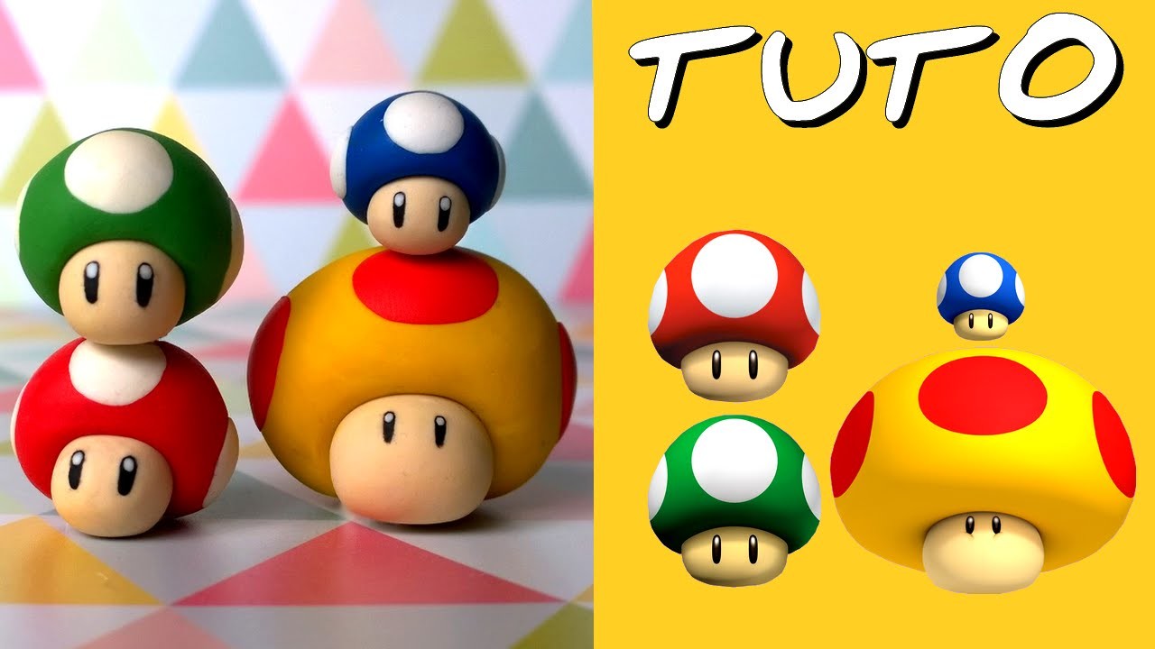 TUTO FIMO | Les 4 champi de Mario (4 tutoriels en 1 !)