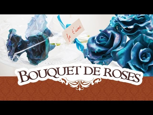 Tutoriel FIMO: Bouquet de Roses bleu avec Pearlex. bunch of roses polymerclay