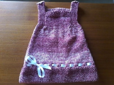 Tuto tricot layette : tricoter une robe d'été pour bébé au point de riz et jersey
