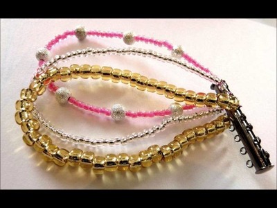 Apprendre à faire - Comment faire le bracelet Multirangs en perles de rocaille.
