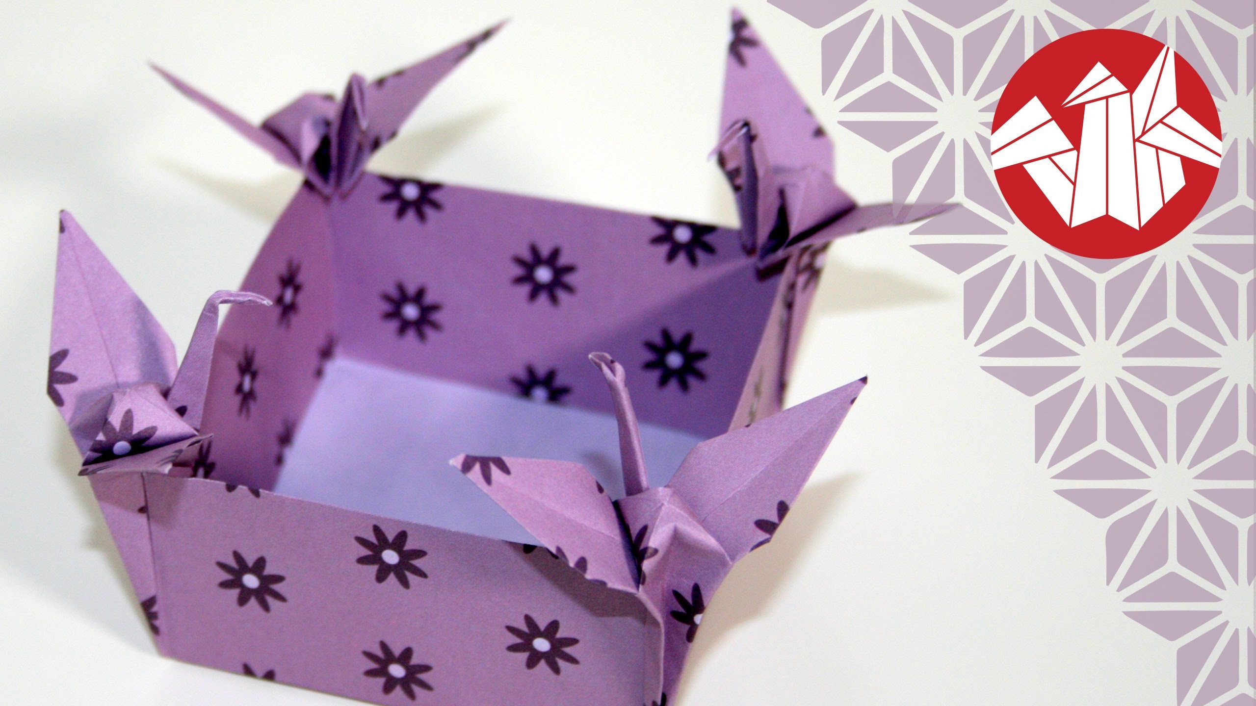 Tuto Origami - Boite Japonaise avec Grues [Senbazuru]
