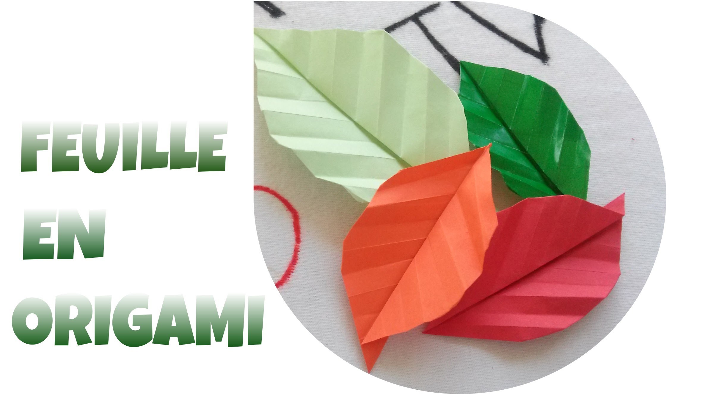 Origami Facile - Comment faire une FEUILLE en ORIGAMI