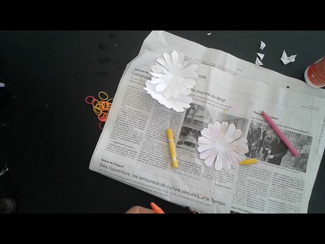Fleur facile en papier   TAP  Bricolage enfant   DIY