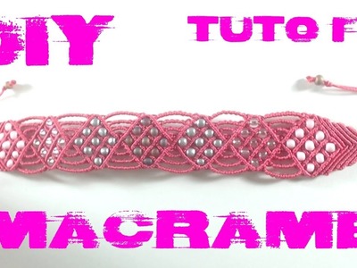 DIY -  Tuto Bracelet Rose en Macramé