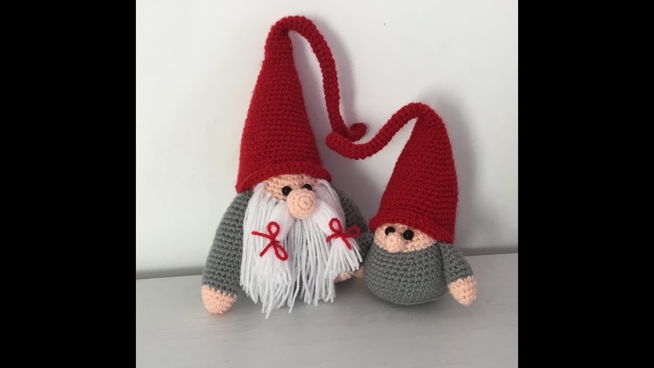 Gnome de Noël Amigurumi crochet (Bébé).Christmas baby Gnome (english subtitle)