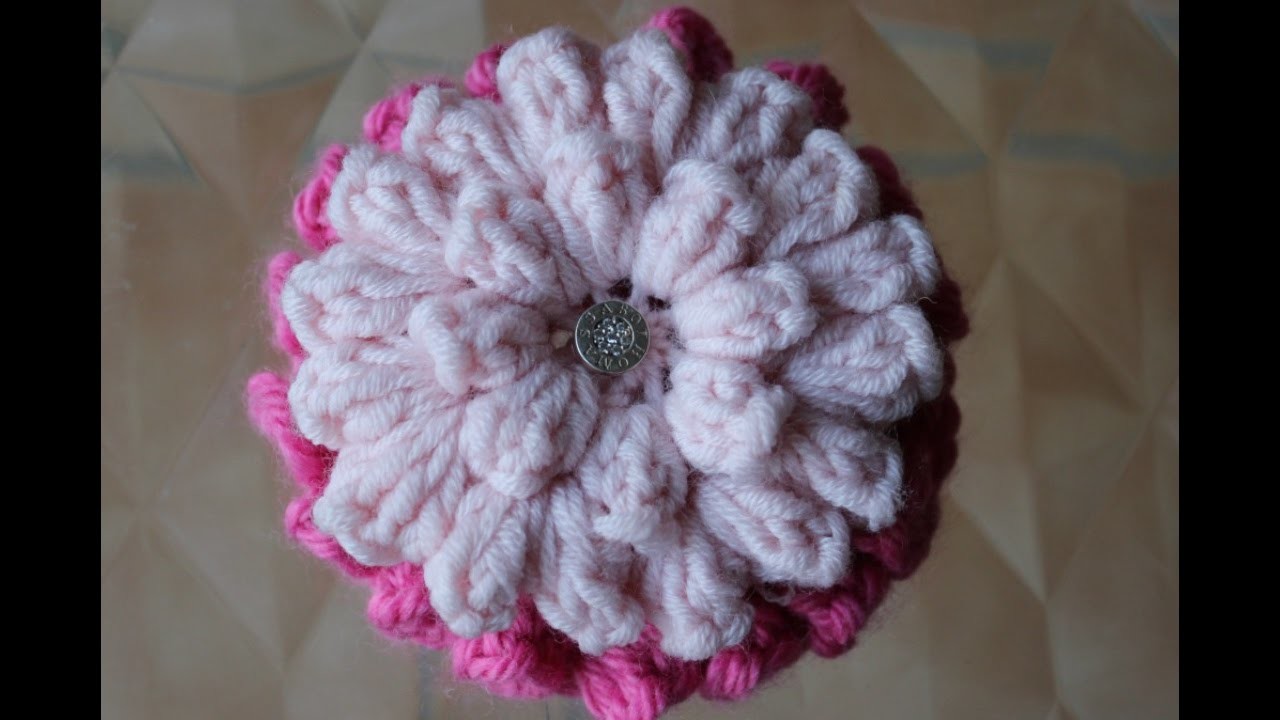 Tuto crochet fleur popcorn facile #crochet #11