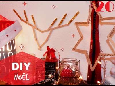 DIY Déco Noël  #1 - Tête de renne et étoile en batonnets de bois