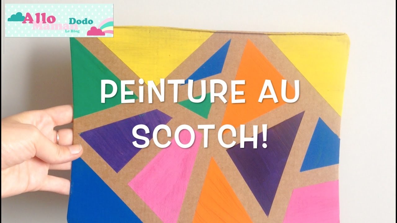 DIY enfants: La Peinture Au Scotch, activité facile et sympa!