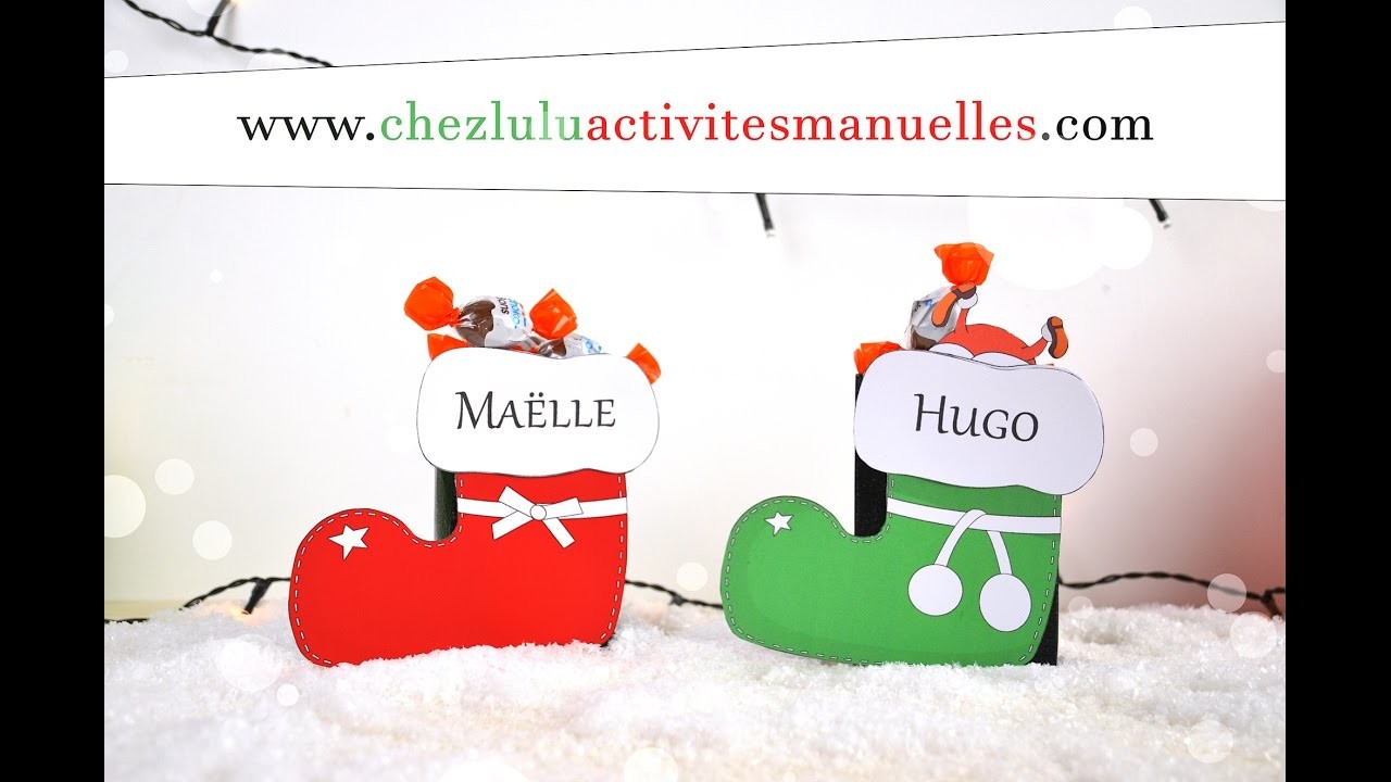 Bottes de Noël - Boîtes pour chocolats - Activité manuelle pour enfant - Bricolage - DIY